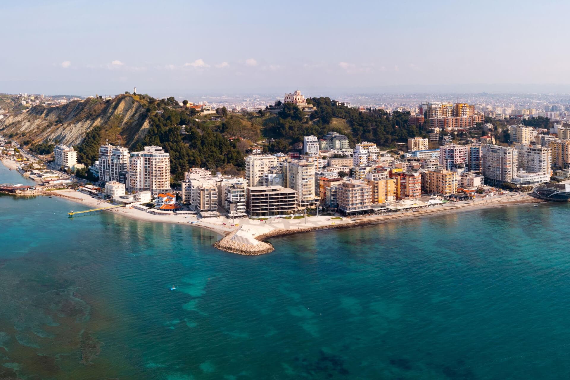 The coastal city of Durrës, Albania